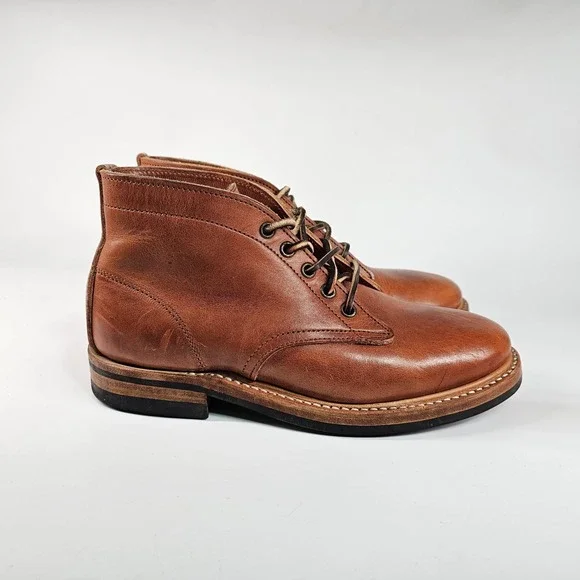 Truman Boot Co Service Work Boots Mens Size 6 USA Chukka Dainite Lug Sole Tan - Picture 5 of 16